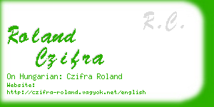 roland czifra business card